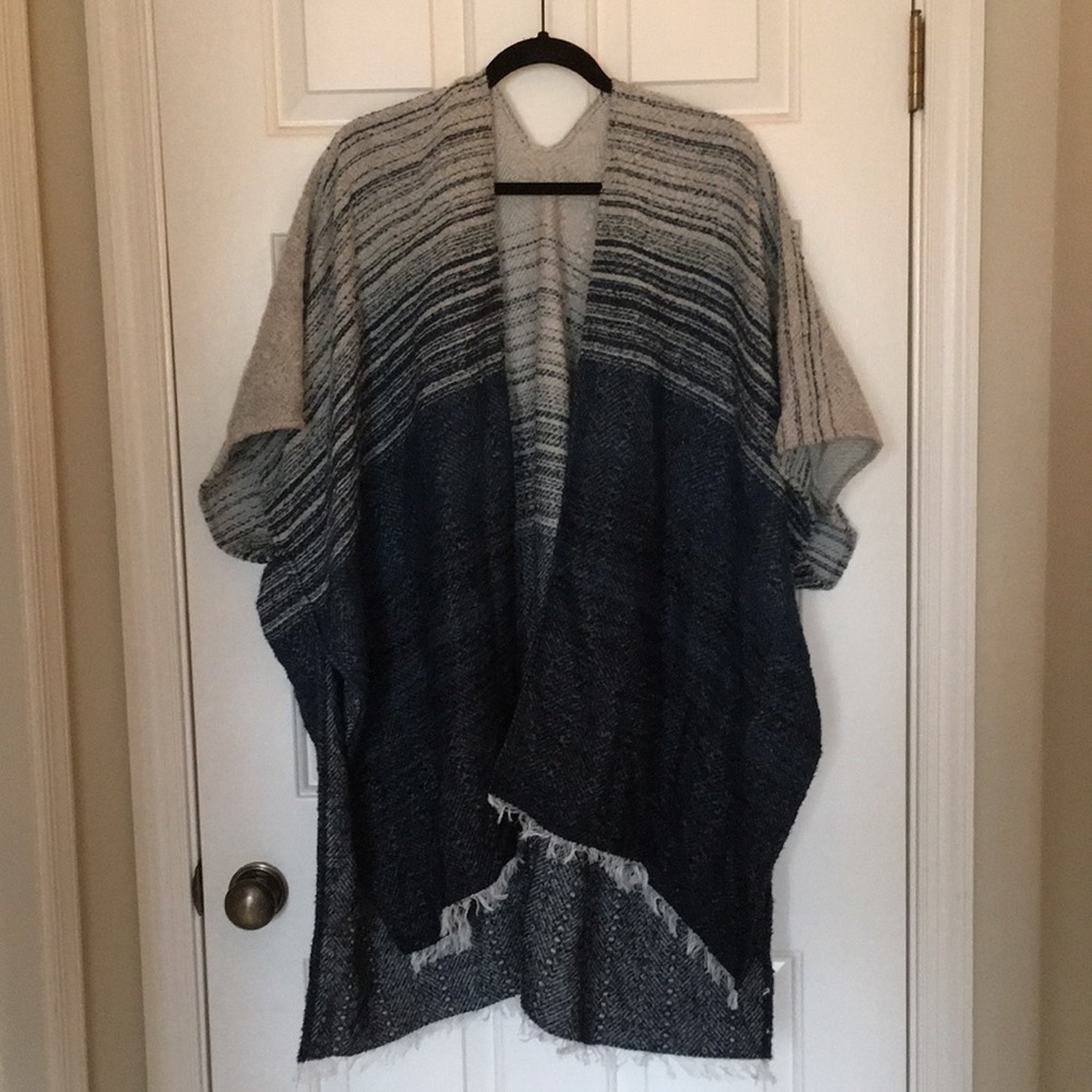 Striped sweater kimono